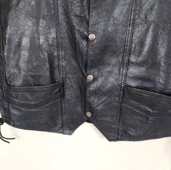 Hot Leather Custom Paint Leather Vest - Picture 5 of 10